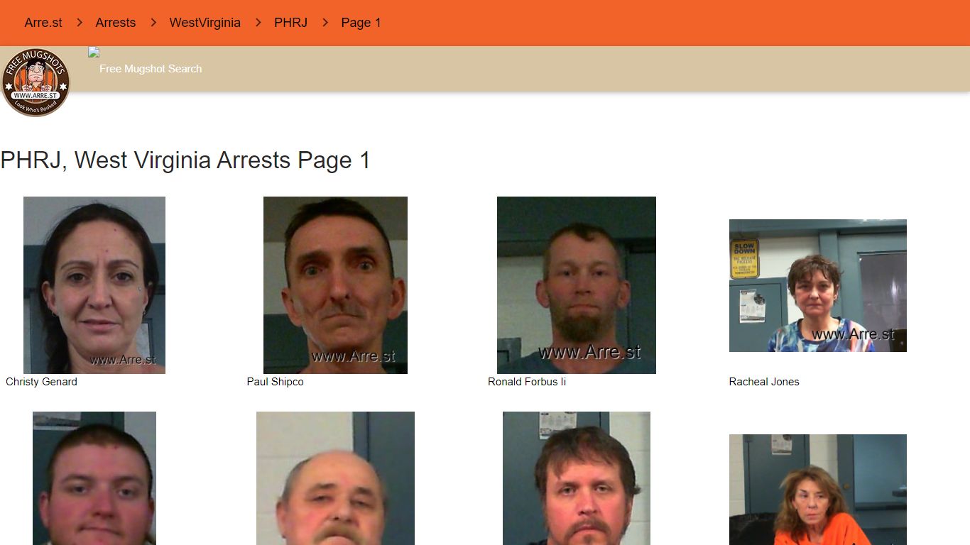 Arre.st - PHRJ, WestVirginia arrest records